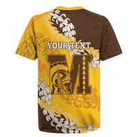 Personalized Mililani Hawaii High School Rugby Jersey Puakenikeni Lei Hawaiian Pattern LT14 - Polynesian Pride