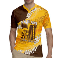 Personalized Mililani Hawaii High School Rugby Jersey Puakenikeni Lei Hawaiian Pattern LT14 - Polynesian Pride