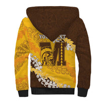 Personalized Mililani Hawaii High School Sherpa Hoodie Puakenikeni Lei Hawaiian Pattern LT14 - Polynesian Pride