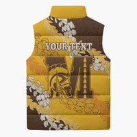 Personalized Mililani Hawaii High School Sleeveless Puffer Jacket Puakenikeni Lei Hawaiian Pattern LT14 - Polynesian Pride