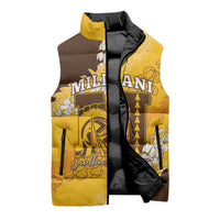 Personalized Mililani Hawaii High School Sleeveless Puffer Jacket Puakenikeni Lei Hawaiian Pattern LT14 - Polynesian Pride