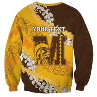 Personalized Mililani Hawaii High School Sweatshirt Puakenikeni Lei Hawaiian Pattern - Polynesian Pride