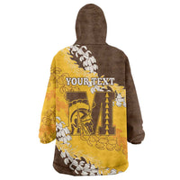 Personalized Mililani Hawaii High School Wearable Blanket Hoodie Puakenikeni Lei Hawaiian Pattern LT14 - Polynesian Pride