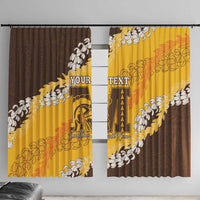 Personalized Mililani Hawaii High School Window Curtain Puakenikeni Lei Hawaiian Pattern - Polynesian Pride
