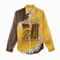 Personalized Mililani Hawaii High School Women Casual Shirt Puakenikeni Lei Hawaiian Pattern - Polynesian Pride