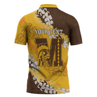 Personalized Mililani Hawaii High School Zipper Polo Shirt Puakenikeni Lei Hawaiian Pattern LT14 - Polynesian Pride