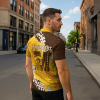 Personalized Mililani Hawaii High School Zipper Polo Shirt Puakenikeni Lei Hawaiian Pattern LT14 - Polynesian Pride