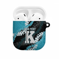Personalized Kapolei Hawaii High School AirPods Case Puakenikeni Lei Hawaiian Pattern LT14 Teal - Polynesian Pride