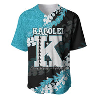 Personalized Kapolei Hawaii High School Baseball Jersey Puakenikeni Lei Hawaiian Pattern LT14 Teal - Polynesian Pride