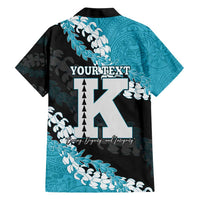 Personalized Kapolei Hawaii High School Family Matching Short Sleeve Bodycon Dress and Hawaiian Shirt Puakenikeni Lei Hawaiian Pattern - Polynesian Pride