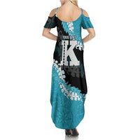 Personalized Kapolei Hawaii High School Family Matching Summer Maxi Dress and Hawaiian Shirt Puakenikeni Lei Hawaiian Pattern - Polynesian Pride