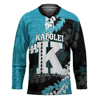 Personalized Kapolei Hawaii High School Hockey Jersey Puakenikeni Lei Hawaiian Pattern LT14 Unisex Teal - Polynesian Pride