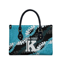 Personalized Kapolei Hawaii High School Leather Bag Puakenikeni Lei Hawaiian Pattern LT14 - Polynesian Pride