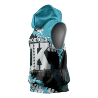 Personalized Kapolei Hawaii High School Sleeveless Hoodie Puakenikeni Lei Hawaiian Pattern LT14 - Polynesian Pride