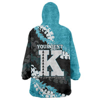 Personalized Kapolei Hawaii High School Wearable Blanket Hoodie Puakenikeni Lei Hawaiian Pattern LT14 - Polynesian Pride