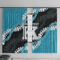 Personalized Kapolei Hawaii High School Window Curtain Puakenikeni Lei Hawaiian Pattern - Polynesian Pride