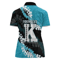 Personalized Kapolei Hawaii High School Women Polo Shirt Puakenikeni Lei Hawaiian Pattern - Polynesian Pride