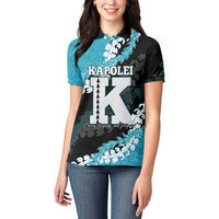 Personalized Kapolei Hawaii High School Women Polo Shirt Puakenikeni Lei Hawaiian Pattern LT14 - Polynesian Pride