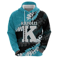 Personalized Kapolei Hawaii High School Zip Hoodie Puakenikeni Lei Hawaiian Pattern LT14 - Polynesian Pride