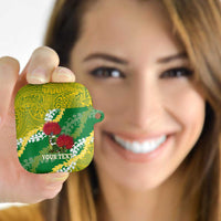 Personalized Leilehua Hawaii High School AirPods Case Puakenikeni Lei Hawaiian Pattern LT14 - Polynesian Pride