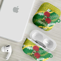 Personalized Leilehua Hawaii High School AirPods Case Puakenikeni Lei Hawaiian Pattern LT14 - Polynesian Pride