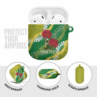 Personalized Leilehua Hawaii High School AirPods Case Puakenikeni Lei Hawaiian Pattern LT14 - Polynesian Pride