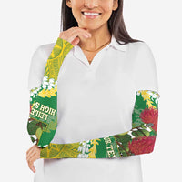 Personalized Leilehua Hawaii High School Arm Sleeves Puakenikeni Lei Hawaiian Pattern - Polynesian Pride