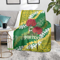 Personalized Leilehua Hawaii High School Blanket Puakenikeni Lei Hawaiian Pattern - Polynesian Pride