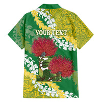 Personalized Leilehua Hawaii High School Family Matching Off Shoulder Maxi Dress and Hawaiian Shirt Puakenikeni Lei Hawaiian Pattern - Polynesian Pride