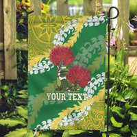 Personalized Leilehua Hawaii High School Garden Flag Puakenikeni Lei Hawaiian Pattern - Polynesian Pride