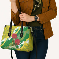 Personalized Leilehua Hawaii High School Leather Bag Puakenikeni Lei Hawaiian Pattern LT14 - Polynesian Pride