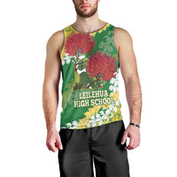 Personalized Leilehua Hawaii High School Men Tank Top Puakenikeni Lei Hawaiian Pattern LT14 - Polynesian Pride