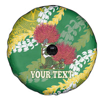 Personalized Leilehua Hawaii High School Spare Tire Cover Puakenikeni Lei Hawaiian Pattern - Polynesian Pride