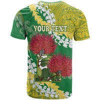 Personalized Leilehua Hawaii High School T Shirt Puakenikeni Lei Hawaiian Pattern LT14 - Polynesian Pride