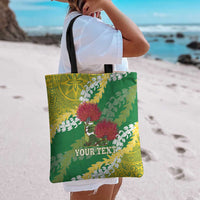 Personalized Leilehua Hawaii High School Tote Bag Puakenikeni Lei Hawaiian Pattern - Polynesian Pride