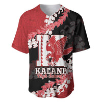 Personalized Kalani Hawaii High School Baseball Jersey Puakenikeni Lei Hawaiian Pattern LT14 Red - Polynesian Pride