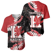 Personalized Kalani Hawaii High School Baseball Jersey Puakenikeni Lei Hawaiian Pattern LT14 - Polynesian Pride
