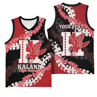 Personalized Kalani Hawaii High School Basketball Jersey Puakenikeni Lei Hawaiian Pattern LT14 - Polynesian Pride