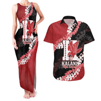 Personalized Kalani Hawaii High School Couples Matching Tank Maxi Dress and Hawaiian Shirt Puakenikeni Lei Hawaiian Pattern - Polynesian Pride