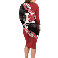 Personalized Kalani Hawaii High School Family Matching Long Sleeve Bodycon Dress and Hawaiian Shirt Puakenikeni Lei Hawaiian Pattern - Polynesian Pride