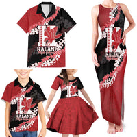 Personalized Kalani Hawaii High School Family Matching Tank Maxi Dress and Hawaiian Shirt Puakenikeni Lei Hawaiian Pattern - Polynesian Pride