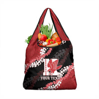 Personalized Kalani Hawaii High School Grocery Bag Puakenikeni Lei Hawaiian Pattern - Polynesian Pride