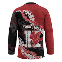 Personalized Kalani Hawaii High School Hockey Jersey Puakenikeni Lei Hawaiian Pattern LT14 - Polynesian Pride