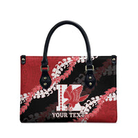 Personalized Kalani Hawaii High School Leather Bag Puakenikeni Lei Hawaiian Pattern LT14 - Polynesian Pride