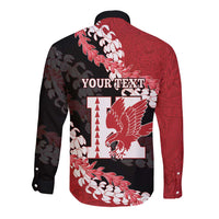 Personalized Kalani Hawaii High School Long Sleeve Button Shirt Puakenikeni Lei Hawaiian Pattern LT14 - Polynesian Pride