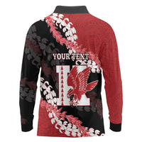 Personalized Kalani Hawaii High School Long Sleeve Polo Shirt Puakenikeni Lei Hawaiian Pattern LT14 - Polynesian Pride