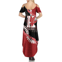 Personalized Kalani Hawaii High School Summer Maxi Dress Puakenikeni Lei Hawaiian Pattern LT14 - Polynesian Pride