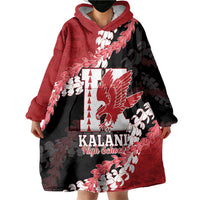 Personalized Kalani Hawaii High School Wearable Blanket Hoodie Puakenikeni Lei Hawaiian Pattern LT14 - Polynesian Pride