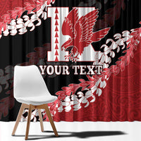 Personalized Kalani Hawaii High School Window Curtain Puakenikeni Lei Hawaiian Pattern - Polynesian Pride