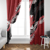 Personalized Kalani Hawaii High School Window Curtain Puakenikeni Lei Hawaiian Pattern - Polynesian Pride